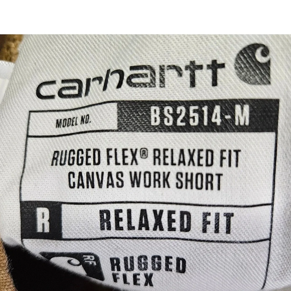 Carhartt Relaxed Fit Shorts Mens 38 Brown Canvas Workwear Utility Carpenter